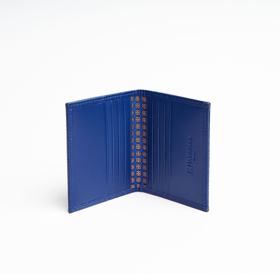 Hot E.Marinella Bluette Leather Folding Card Holder - 10 Compartments