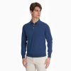 Online E.Marinella Blue Long Sleeve Knitted Polo