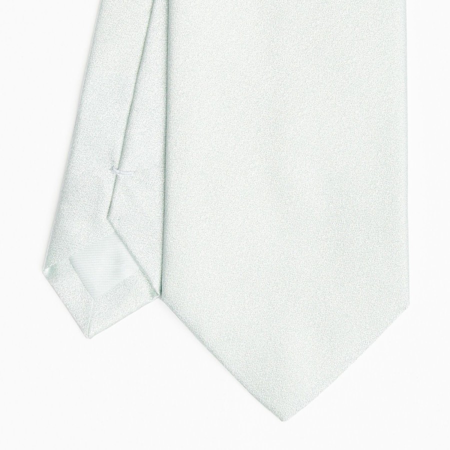 Wholesale E.Marinella Cerimonial Solid Light Green Silk Satin Tie