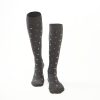 Hot E.Marinella Long Grey Cotton Socks - Small Flower Pattern