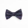 Best E.Marinella Dark Blue Pre-Knotted Silk Bowtie- Small Flower Pattern