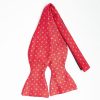 Wholesale E.Marinella Red Silk Bowtie To Self-Tie - Small Flower Pattern