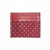 Best E.Marinella Burgundy Leather And Silk Credit Card Holder 5 Compartments