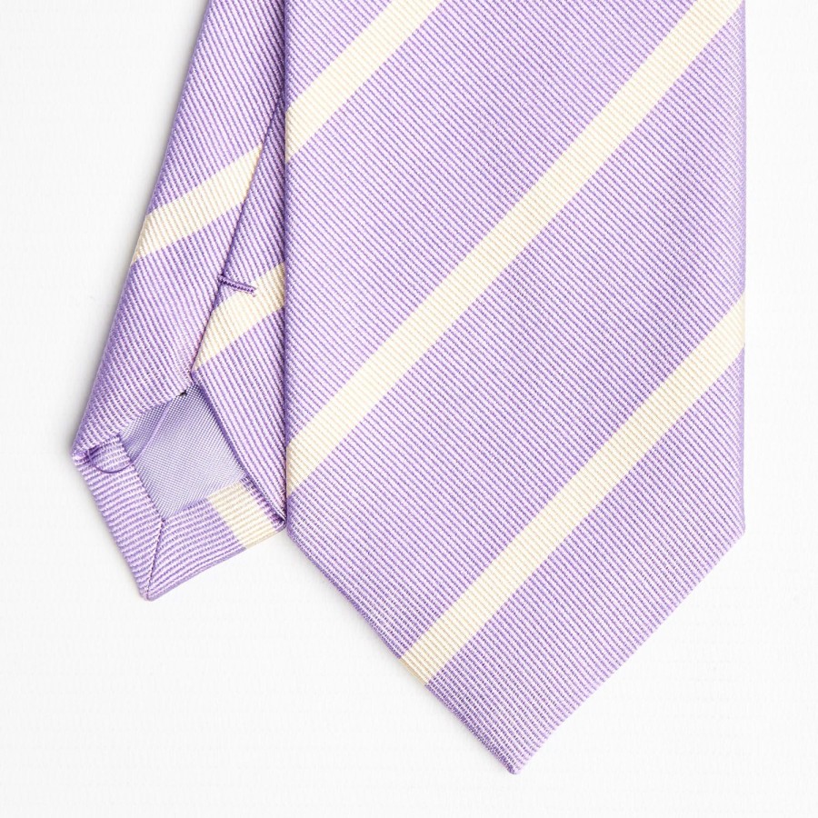 Wholesale E.Marinella Lilac Sartorial Striped Silk Tie