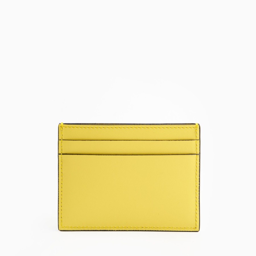 Hot E.Marinella Yellow Small Credit Card Holder In Soft Leather