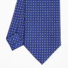 Hot E.Marinella Blue Sartorial Classic Silk Tie - Small Flower Pattern