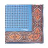 New E.Marinella Bluette Hand-Printed Silk Pocket Square - Small Flower Pattern