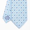 Online E.Marinella Light Blue Sartorial Jacquard Silk Tie - Small Flower Designs