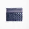 Wholesale E.Marinella Dark Blue Silk And Leather Credit Card Holder 5 Compartments