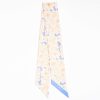 Clearance E.Marinella Light Blue Silk Twilly Floral Pattern