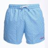 Hot E.Marinella Light Blue Swim Short - Small Flower Pattern