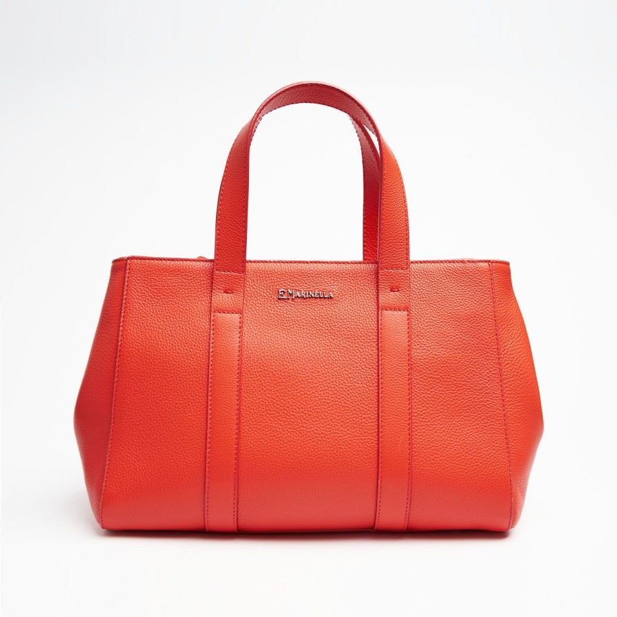 Hot E.Marinella Diana Orange Leather Bag