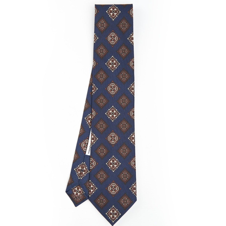 Wholesale E.Marinella Dark Blue Archivio Collection Silk Tie 1988-02