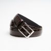 Hot E.Marinella Dark Chocolate Belt In Alligator