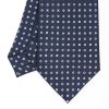 Best E.Marinella Dark Blue Sartorial Classic Silk Tie - Small Flower Designs