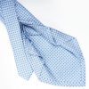 Clearance E.Marinella Light Blue 7 Fold Sartorial Silk Tie - Small Flower Pattern