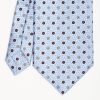 Best E.Marinella Light Blue Extra Long Sartorial Silk Tie - Small Flower Pattern