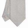 Hot E.Marinella Light Grey Ceremonial Jacquard Silk Tie - Small Geometric Pattern