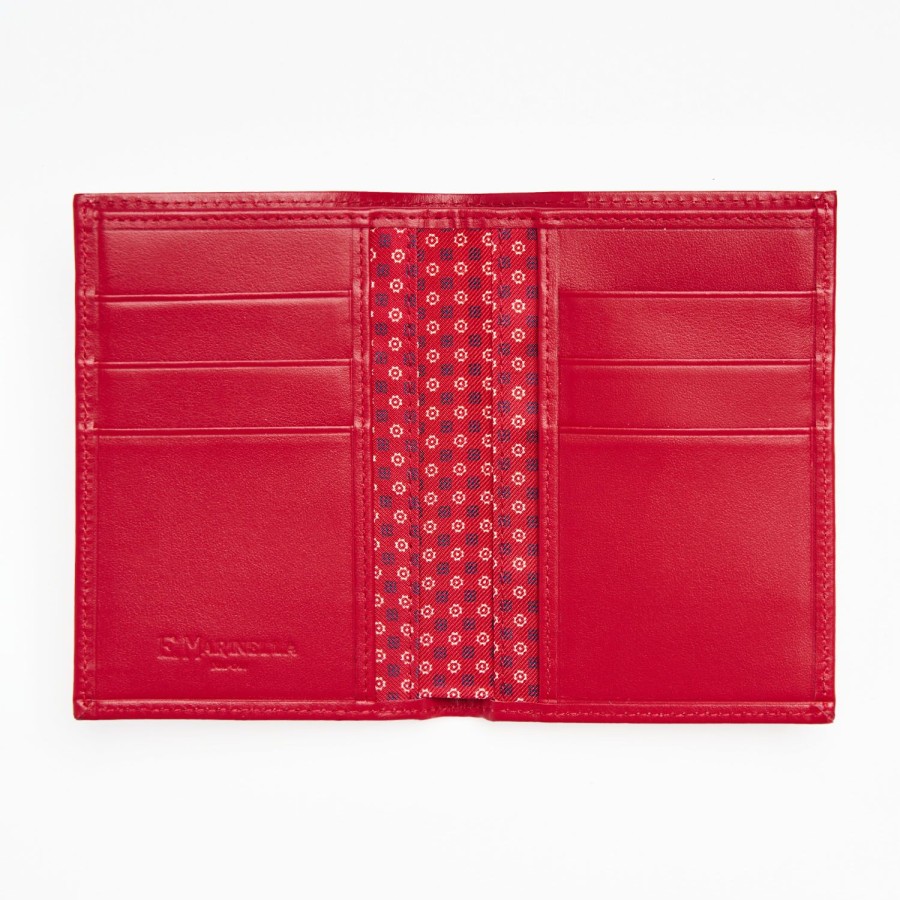 Wholesale E.Marinella Red Vertical Wallet In Silk And Leather