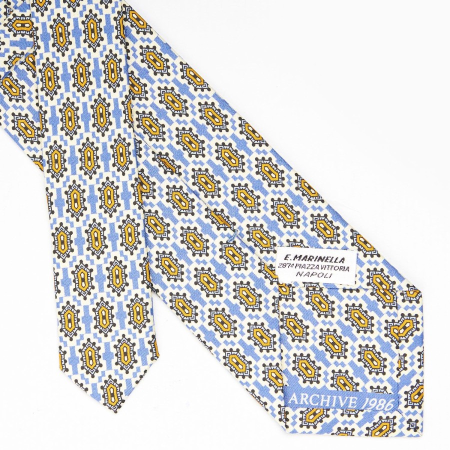 Best E.Marinella Powder Blue Archivio Collection Silk Tie 1986-06