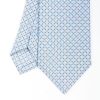 Online E.Marinella Light Blue Sartorial Classic Silk Tie - Small Flower Pattern