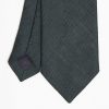 Best E.Marinella Dark Green Sartorial Linen Tie Solid Color