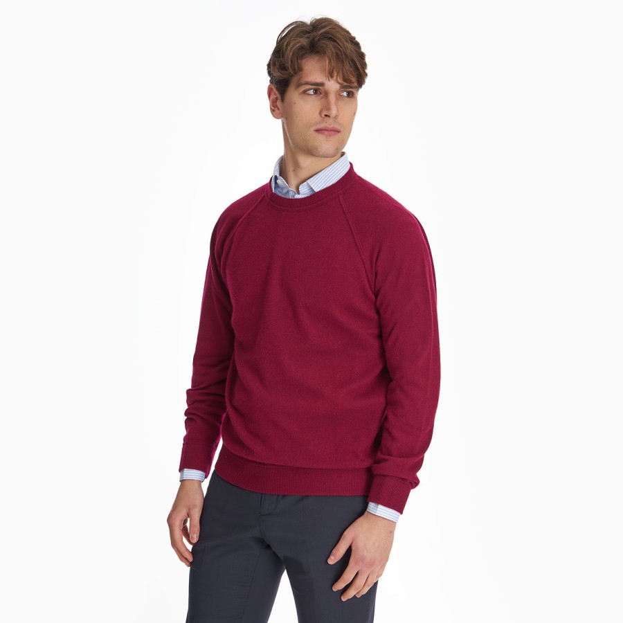 Wholesale E.Marinella Burgundy Cashmere Sweatshirt