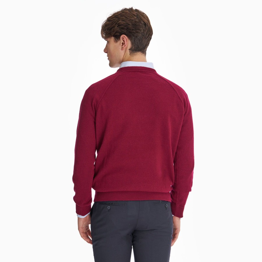 Wholesale E.Marinella Burgundy Cashmere Sweatshirt