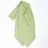 Hot E.Marinella Light Green Silk Ascot Tie Small Flower Designs