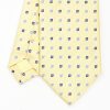 Online E.Marinella Yellow Sartorial Jacquard Silk Tie - Small Flower Designs