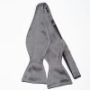 Best E.Marinella Dark Grey Silk Satin Bowtie To Self-Tie - Solid Color