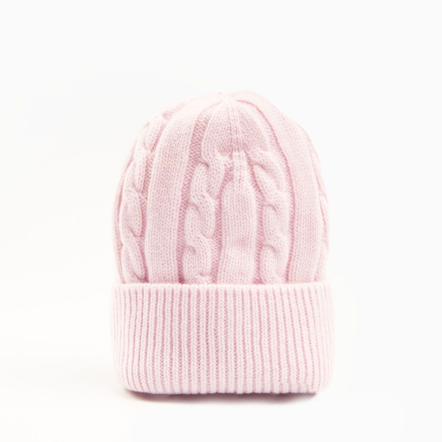 Hot E.Marinella Pink Cashmere Braid Beanie