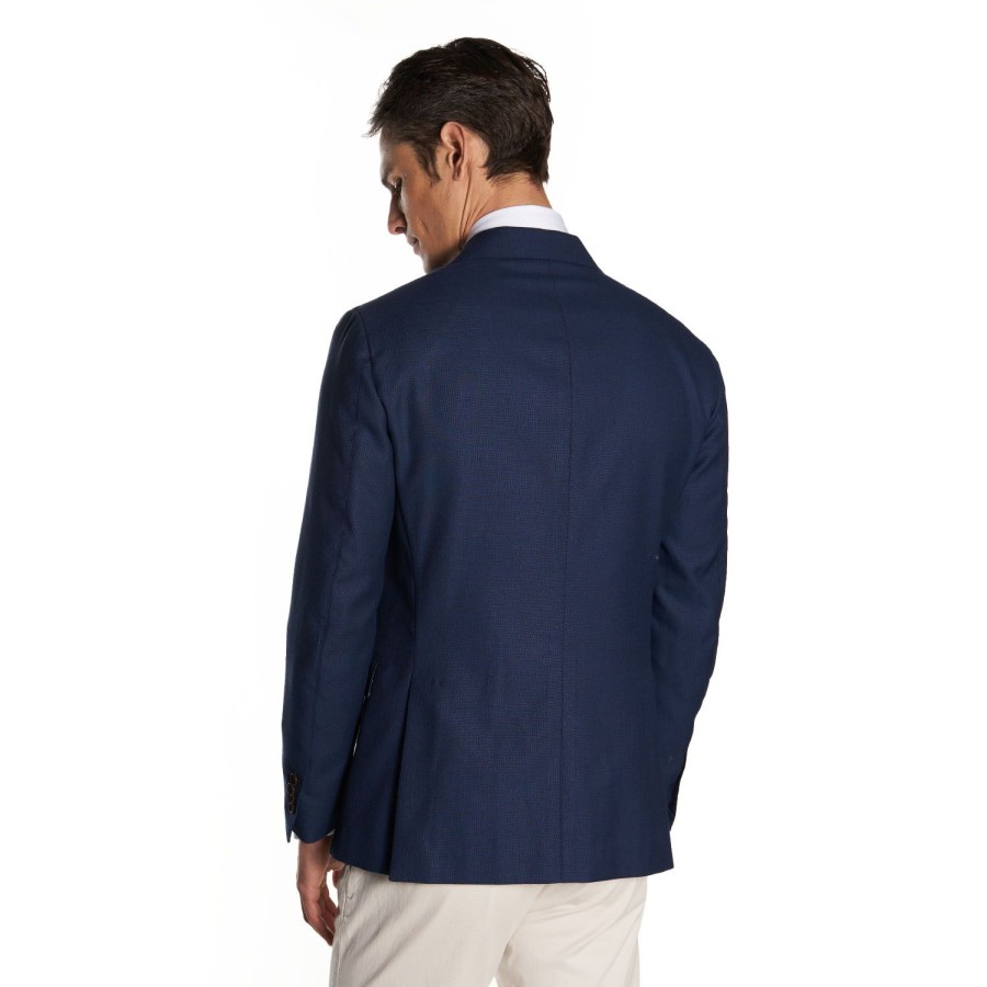 Online E.Marinella Blue Jacket With Lining Crafted By Pattern 1945 Archive Collection