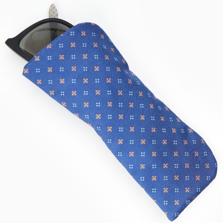 Best E.Marinella Blue Silk Glasses Case