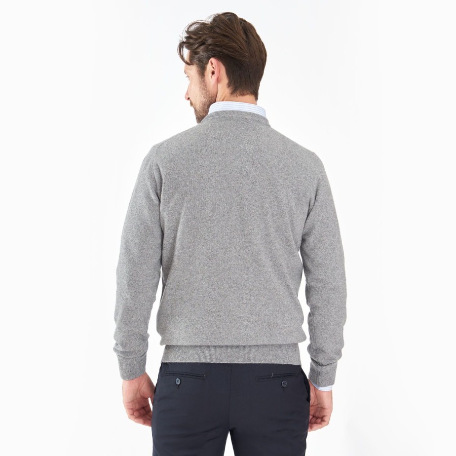 Hot E.Marinella Wool And Cashmere Crewneck Sweater - Gray