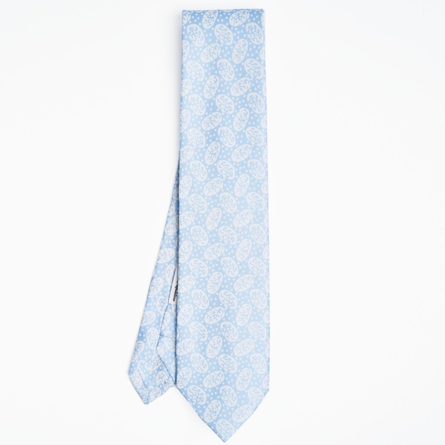 Wholesale E.Marinella Light Blue Archivio Collection Silk Tie 1980-2-04