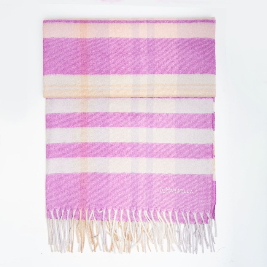 Hot E.Marinella Cashmere Stole With Check Design