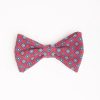 Best E.Marinella Red Pre-Knotted Silk Bowtie - Large Flower Pattern