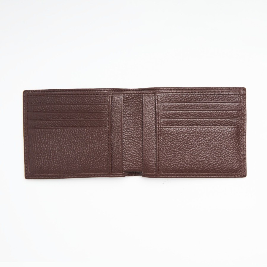 Online E.Marinella Dark Brown Hammered Leather Horizontal Wallet