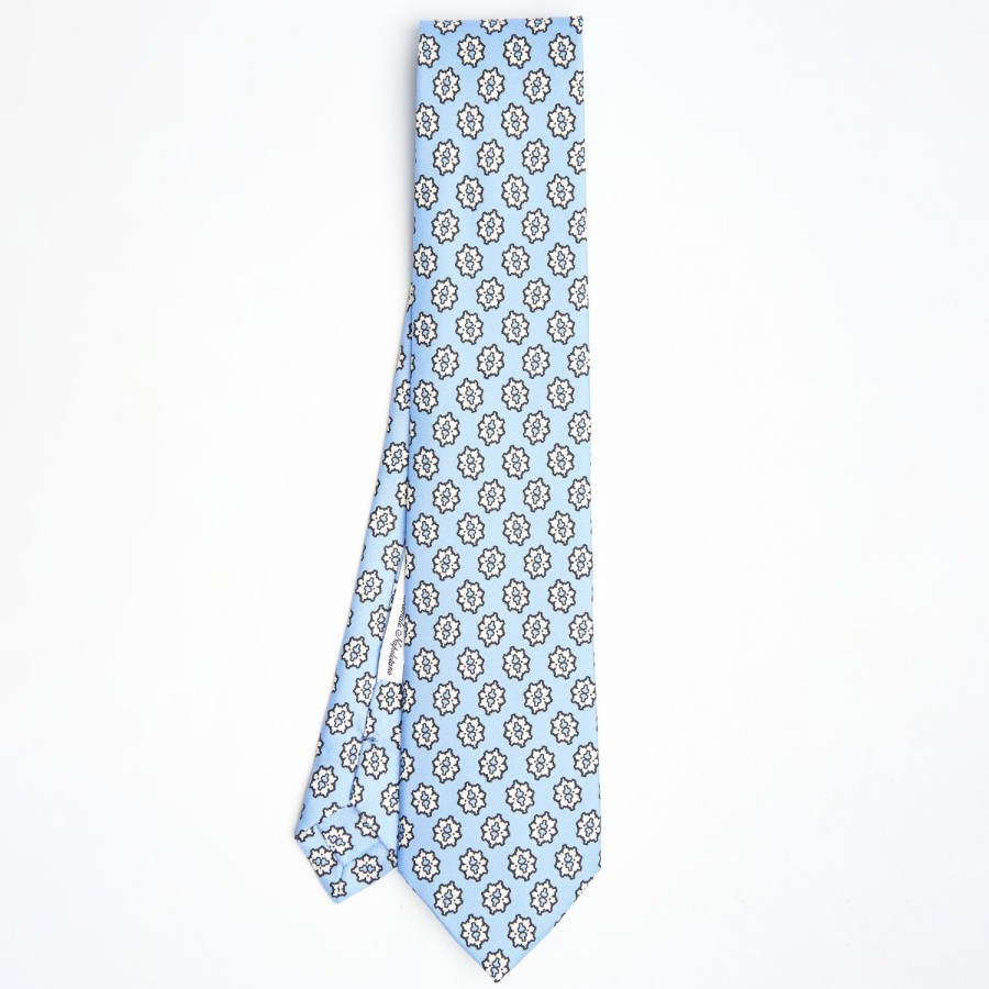 Best E.Marinella Light Blue Archivio Collection Silk Tie 1933-03