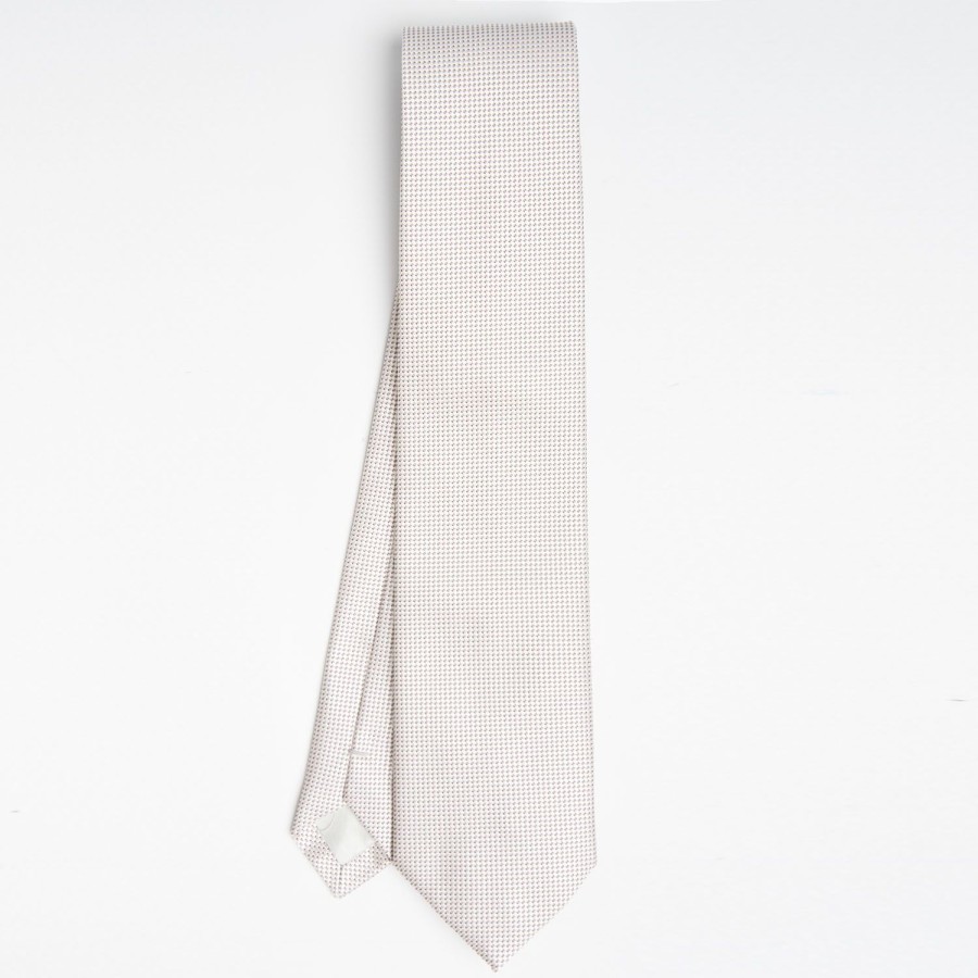 Best E.Marinella Beige Ceremonial Jacquard Silk Tie