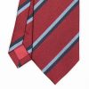 New E.Marinella Burgundy Sartorial Striped Silk Tie