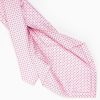 Hot E.Marinella Pink 5 Fold Sartorial Silk Tie - Small Flower Pattern