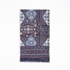 Online E.Marinella Dark Blue Tubolar Scarf In Wool And Silk