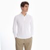 Wholesale E.Marinella White Jersey Long Sleeve Polo Shirt