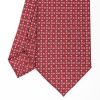 Clearance E.Marinella Burgundy Sartorial Classic Silk Tie - Small Flower Designs