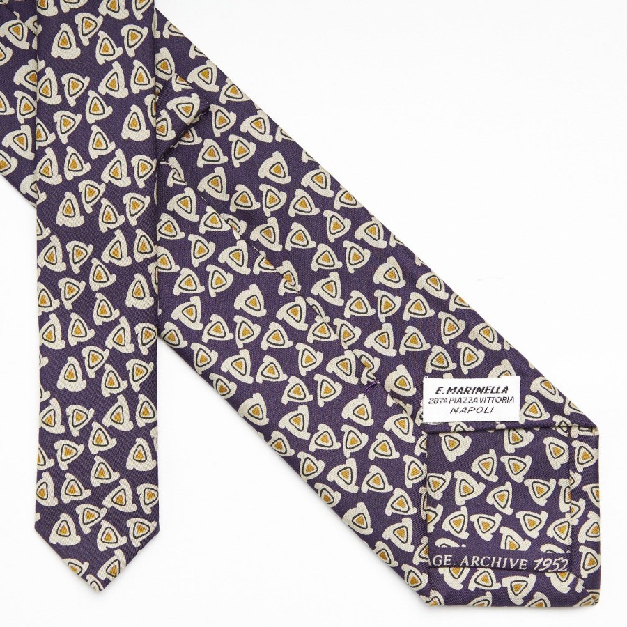 Best E.Marinella Violet Archivio Collection Silk Tie 1952-1-03