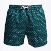 Clearance E.Marinella Dark Green Swim Short - Small Flower Pattern