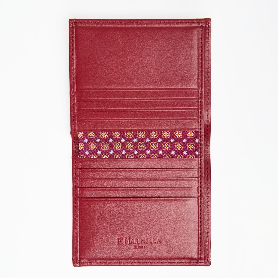 Online E.Marinella Fuchsia Small Wallet In Silk And Leather