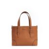 Clearance E.Marinella Tan Textured Leather Midi Tote Bag